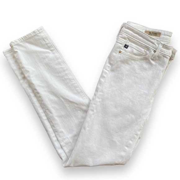 AG Adriano Goldschmied White The Prima Mid-Rise Cigarette Jeans Size 26 - Picture 7 of 16